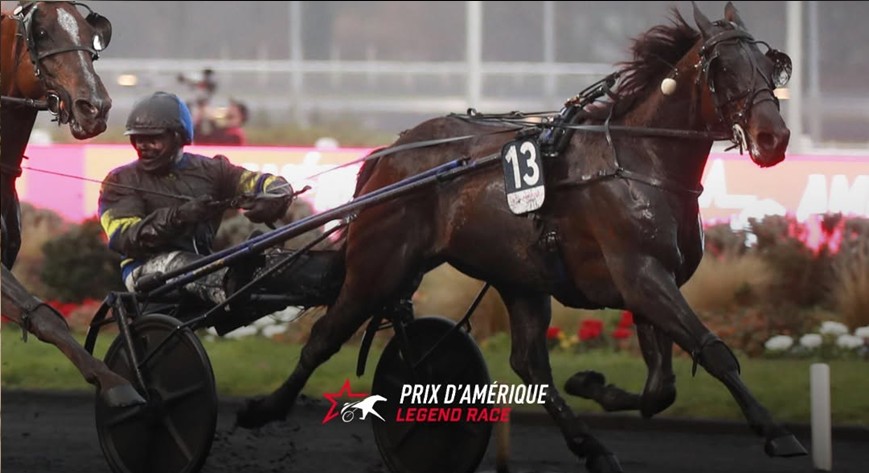 Hokkaido Jiel vainqueur du Prix d'Amérique 2026 - Box éclairé par PROXIMAL