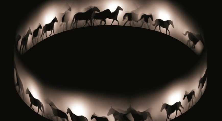 Zingaro Equestrian Theater: lighting covered arena